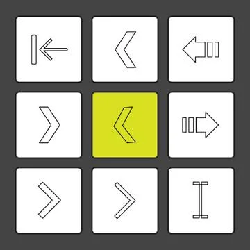 Arrows , directions , pointer , arrow , eps icons set vector Stock Illustration