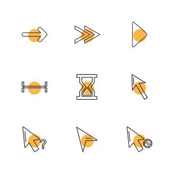 Arrows , directions , pointer , arrow , eps icons set vector Illustrazione stock