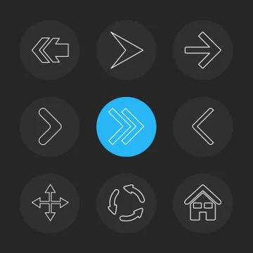 Arrows , directions , pointer , arrow , eps icons set vector イラスト素材