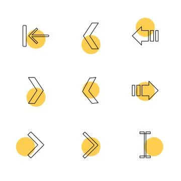 Arrows , directions , pointer , arrow , eps icons set vector Illustrazione stock