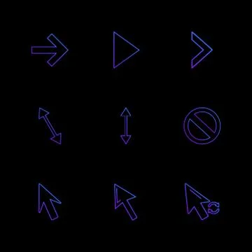 Arrows , directions , pointer , arrow , eps icons set vector Illustrazione stock