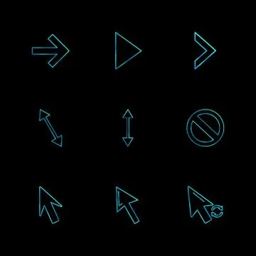 Arrows , directions , pointer , arrow , eps icons set vector Stock Illustration