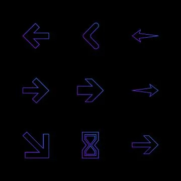 Arrows , directions , pointer , arrow , eps icons set vector Stock Illustration