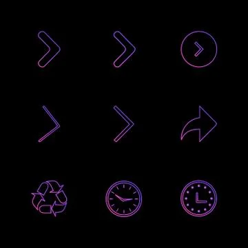 Arrows , directions , pointer , arrow , eps icons set vector Illustrazione stock