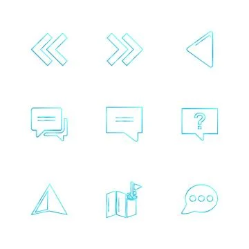 Arrows , directions , pointer , arrow , eps icons set vector Stock Illustration