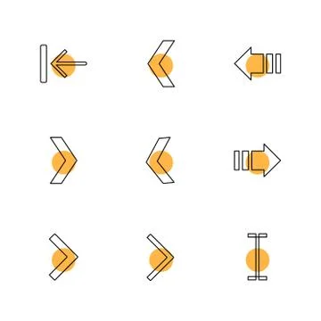 Arrows , directions , pointer , arrow , eps icons set vector Illustrazione stock