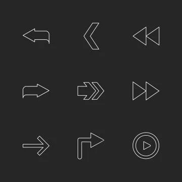 Arrows , directions , pointer , arrow , eps icons set vector Illustrazione stock