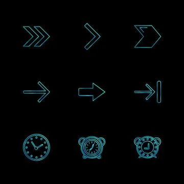 Arrows , directions , pointer , arrow , eps icons set vector Stock Illustration