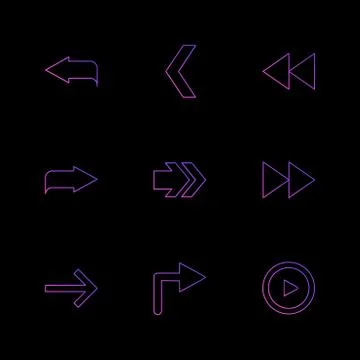 Arrows , directions , pointer , arrow , eps icons set vector Stock Illustration