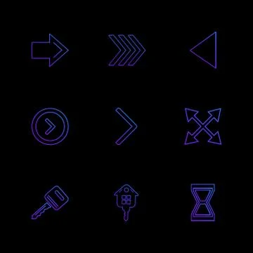 Arrows , directions , pointer , arrow , eps icons set vector Stock Illustration