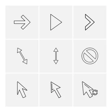 Arrows , directions , pointer , arrow , eps icons set vector Illustrazione stock
