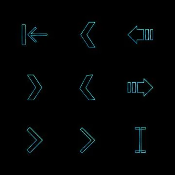 Arrows , directions , pointer , arrow , eps icons set vector Stock Illustration