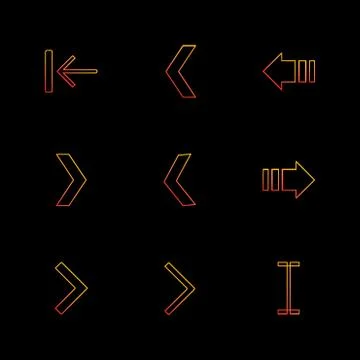 Arrows , directions , pointer , arrow , eps icons set vector Stock Illustration