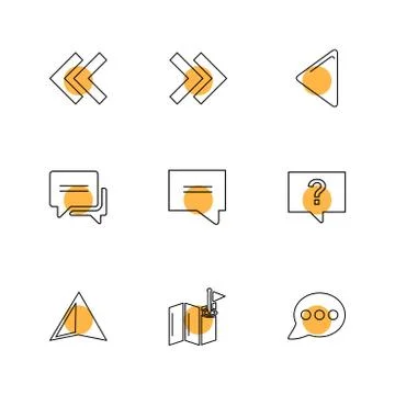 Arrows , directions , pointer , arrow , eps icons set vector Illustrazione stock