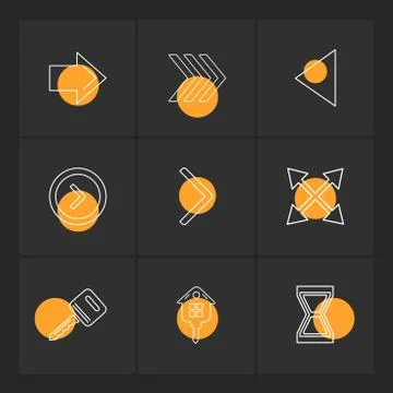 Arrows , directions , pointer , arrow , eps icons set vector Stock Illustration