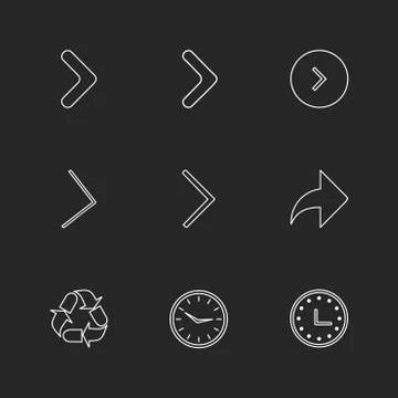 Arrows , directions , pointer , arrow , eps icons set vector Illustrazione stock