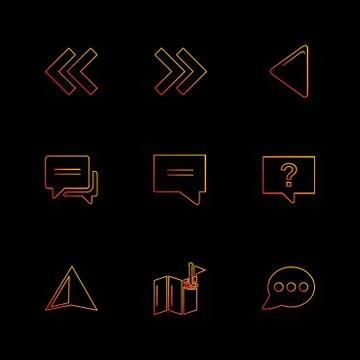 Arrows , directions , pointer , arrow , eps icons set vector Stock Illustration