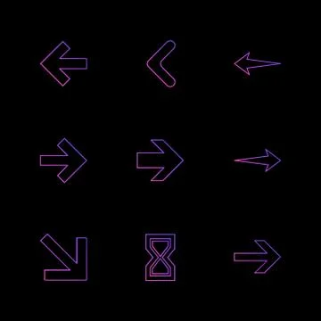 Arrows , directions , pointer , arrow , eps icons set vector Stock Illustration
