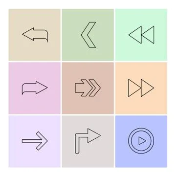 Arrows , directions , pointer , arrow , eps icons set vector Illustrazione stock