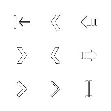 Arrows , directions , pointer , arrow , eps icons set vector Illustrazione stock
