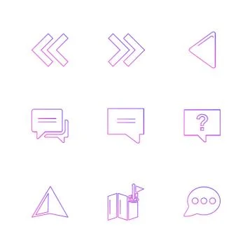Arrows , directions , pointer , arrow , eps icons set vector Stock Illustration