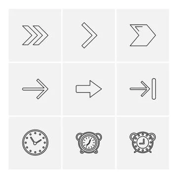 Arrows , directions , pointer , arrow , eps icons set vector Illustrazione stock