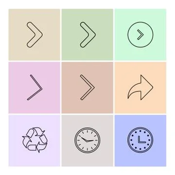 Arrows , directions , pointer , arrow , eps icons set vector Stock Illustration