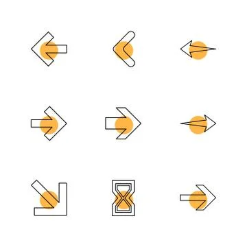 Arrows , directions , pointer , arrow , eps icons set vector Illustrazione stock