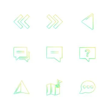 Arrows , directions , pointer , arrow , eps icons set vector Stock Illustration