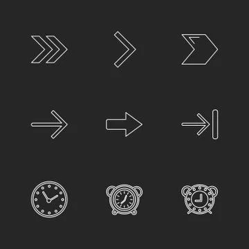 Arrows , directions , pointer , arrow , eps icons set vector Illustrazione stock