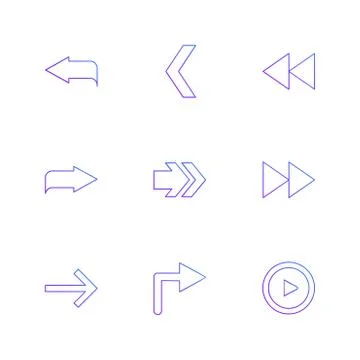 Arrows , directions , pointer , arrow , eps icons set vector Illustrazione stock