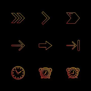 Arrows , directions , pointer , arrow , eps icons set vector Illustrazione stock