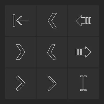 Arrows , directions , pointer , arrow , eps icons set vector Illustrazione stock