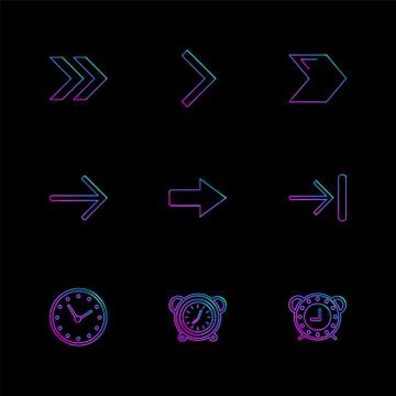 Arrows , directions , pointer , arrow , eps icons set vector Stock Illustration