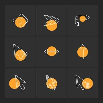 Arrows , directions , pointer , arrow , eps icons set vector Illustrazione stock