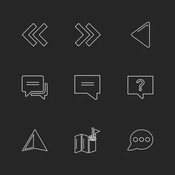 Arrows , directions , pointer , arrow , eps icons set vector Illustrazione stock