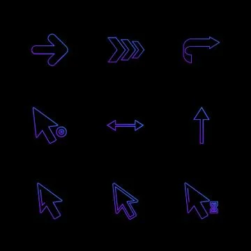 Arrows , directions , pointer , arrow , eps icons set vector Stock Illustration