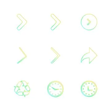 Arrows , directions , pointer , arrow , eps icons set vector Stock Illustration