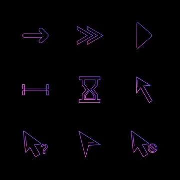 Arrows , directions , pointer , arrow , eps icons set vector Stock Illustration