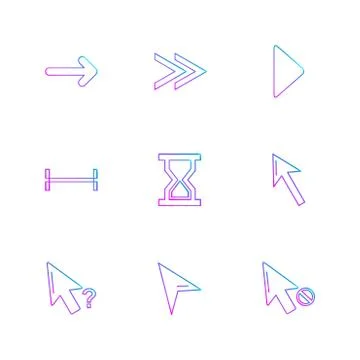 Arrows , directions , pointer , arrow , eps icons set vector Illustrazione stock