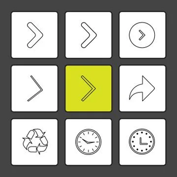 Arrows , directions , pointer , arrow , eps icons set vector Illustrazione stock