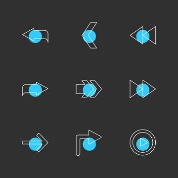 Arrows , directions , pointer , arrow , eps icons set vector Illustrazione stock