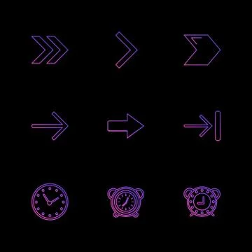 Arrows , directions , pointer , arrow , eps icons set vector Stock Illustration