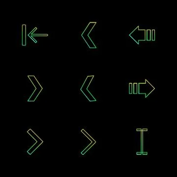 Arrows , directions , pointer , arrow , eps icons set vector Stock Illustration