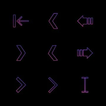 Arrows , directions , pointer , arrow , eps icons set vector Stock Illustration