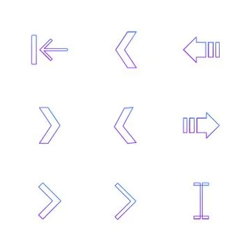 Arrows , directions , pointer , arrow , eps icons set vector Stock Illustration