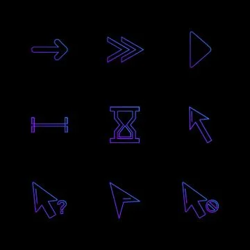 Arrows , directions , pointer , arrow , eps icons set vector Stock Illustration