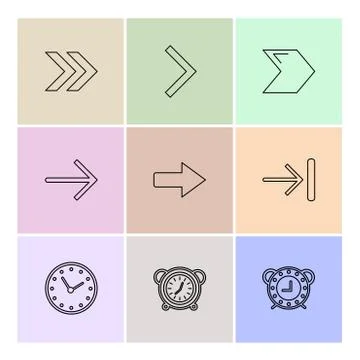 Arrows , directions , pointer , arrow , eps icons set vector Illustrazione stock