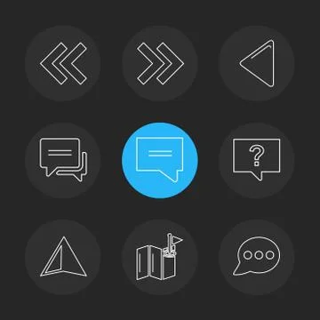 Arrows , directions , pointer , arrow , eps icons set vector Stock Illustration