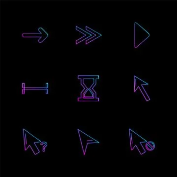 Arrows , directions , pointer , arrow , eps icons set vector Stock Illustration